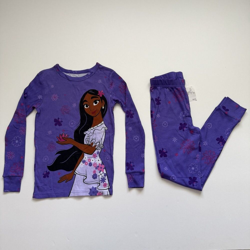 Disney Encanto Mirabel Girls 2 Pc Pajama Set Purple Long Sleeve Cotton 10
